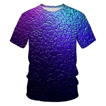 2021 verão dos homens novos 3DT camisa geométricas paisagem gráficos 3D padrão de impressão homens de grande tamanho de moda cool T-shirt