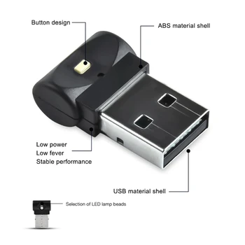USB Mini do Carro do DIODO emissor de Luz Auto Atmosfera Interior a Luz Decorativa Lâmpada Luz de Emergência PC Auto Luz Colorida De 7 Cores