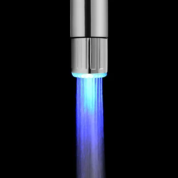 1Pc de Luz-LED Torneira de Água de Chuveiro Brilho Toque de Poupança de Água Novidade Luminosa Torneira Bico da Cabeça de Luz da casa de Banho Sem Adaptador