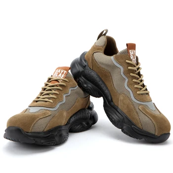 2021 Leve os Homens Sapatos de Segurança Pac de Aço Toe Sapatos de Trabalho Punção-Prova de Segurança do Trabalho Tênis Anti-quebra de Protecção, Sapatos de