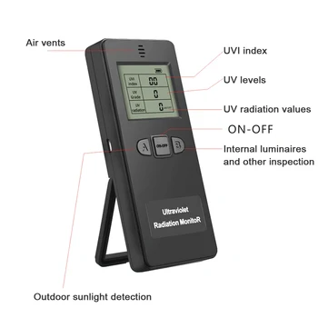 Digital portátil de Radiação Ultravioleta Detector de Tecnologia do Sensor de Ultravioleta UVI Medidor Radiômetro Teste de Equipamentos de Proteção