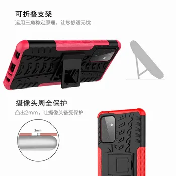 Para Xiaomi Redmi Nota 9 Pro max 9T 8 7 6 5 K20 K30 K40 Pro Pneu Stand Caso de Telefone Pesada Capa de Proteção com Stents Airbags