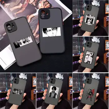 Japão Anime Ataque Titan Casos de Telefone de fosco transparente Para iphone 7 8 11 12 plus mini x xr xs pro max tampa