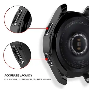 Case para samsung Galaxy watch 46mm/42mm pulseira de TPU Banhado protetor de Tela da tampa pára-choques S 3 42/46 mm Engrenagem S3 Fronteira faixa de