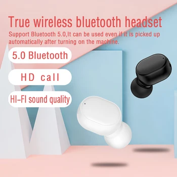 Novo Bluetooth 5.0 Mini Fone de ouvido sem Fio Fone de ouvido em Ouvido com Microfone Headset 3D Estéreo de Fones de ouvido Para a Samsung, Huawei Xiaomi AndroidIOS