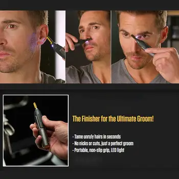Ultra-fino Aparador de Precisão da máquina de Barbear Barba Profissional de Homens de Barba do Barbeiro Máquina de Corte de Aliciamento de Moldar o Barbeador Aparador de Sobrancelhas