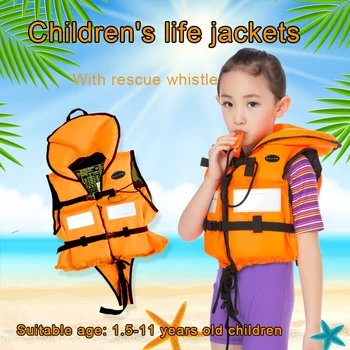 Piscina para crianças revestimento de vida com o apito cruz correia deriva de surf mergulho colete salva-vidas, EPE algodão vida de flutuação de roupas