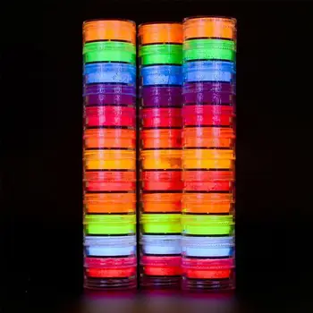 12 Quente Cores Neon Pó do Fósforo Conjunto de Unhas de Glitter Ultrafino Luminosa Pigmento em Pó DIY Pó Reluz Unhas Fluorescentes Q1P5