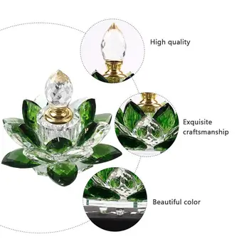 1Pc Lotus em Forma de Frasco de Perfume Delicado Dispensador de Líquido Decoração de Casa Verde