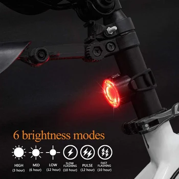 2 Pces CONDUZIU a Luz de Bicicleta 800LM Recarregável Dianteira E Traseira da Bicicleta Conjunto de Luz de bateria 650mah Bateria de Lítio de 4 de Luz Opções do Modo de