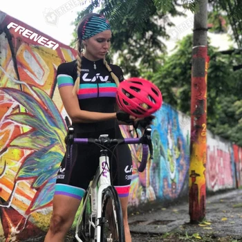 2021 Frenesi Novo Liv Mulheres Ciclismo Macacão de Verão de Triatlo Esporte Ternos Respirável Bicicleta Macaco Sol Cavalo Skinsuit