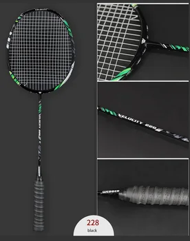 2pcs Profissional de Raquetes de Badminton Conjunto Ultra leve Dupla de Raquete de Badminton de Liga de Titânio Leve de Jogar Badminton todo