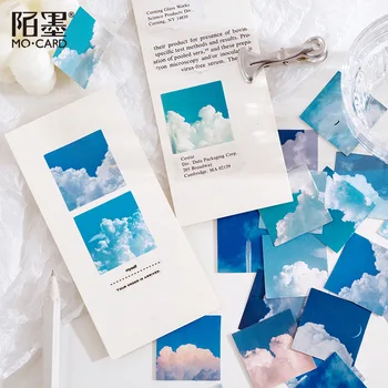 46 pcs/caixa de céu azul nuvem Rótulos Adesivos Decorativos de Vedação Etiquetas para os Cartões de Agradecimento Pacotes de Presente Scrapbooking Adesivo