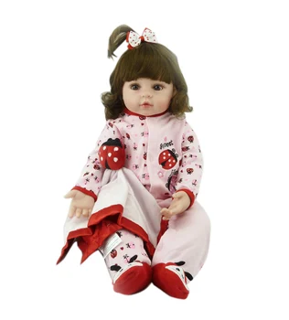 48 CM 60 CM de Silicone Renascer Boneca Linda Princesa Bebês Brinquedos de Presente de Aniversário de Presente de Natal Brinquedos de Meninas
