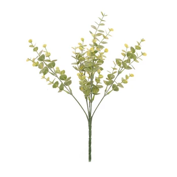 5 Garfo De Eucalipto, Folha Arranjo De Flor Acessórios De Decoração De Casamento Flor Verde Planta Bonsai Arranjo De Flor