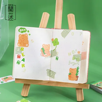 50pcs/1lot Kawaii papel de carta Adesivo Urso Candy Bag duplo de Série Diário de Móveis Decorativos Adesivos de Scrapbook DIY de Artesanato Etiquetas