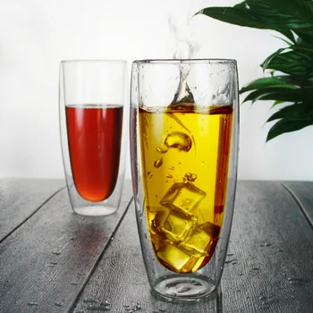650 ml de Beber cerveja de grandes copos de Vinho de parede Dupla de vidro copo de Água xícaras de Chá de suco de caneca Criativa de café de suco de canecas copos de 2020