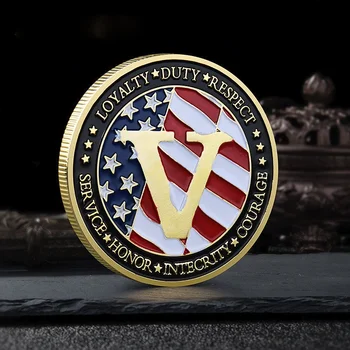 A europa e a América do Cavaleiro de Honra Medalha de Veteranos do Exército dos Estados Unidos Moedas Comemorativas de Colocar Toda A Armadura de Deus, Coleção