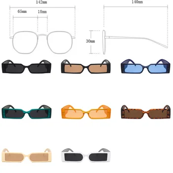 AKA VISÃO Retângulo Pequeno de Óculos de sol dos Homens 2021 Marca de Luxo Óculos para Homens/Mulheres Pequenas porções de Homens Retro Gafas De Sol Mujer