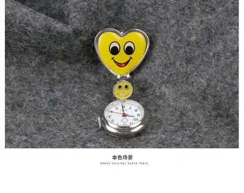Amor smiley de vidro redonda vida impermeável moda pequena e conveniente para transportar movimento de quartzo relógio pendurado