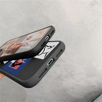 Arte Estátua de Telefone de Caso Para o iPhone 12 11 Pro Max 7 8 Plus XS Max X XR SE de 2020 marca de Moda Amortecedor à prova de Choque Tampa Transparente