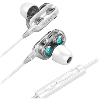 Baixo No Ouvido Fones de ouvido Estéreo de 3,5 mm Envolvente Fone de ouvido para o iPhone, iPad, Samsung Luxo Fones de ouvido Com Microfone Fone de ouvido com Fio