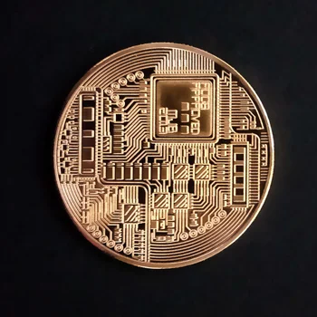 Banhado a ouro Bitcoin a Moeda de Lembranças BTC Metal Física Colecção de obras de Arte Antigas Imitação Comemorativa Pouco Moeda Requintado Presente
