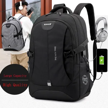 Carregador USB Multifuncional de 15,6 polegadas Laptop Backpack Moda masculina Computador de Aluno da Escola Sacos de Grande Capacidade Saco de Viagem Para Homens