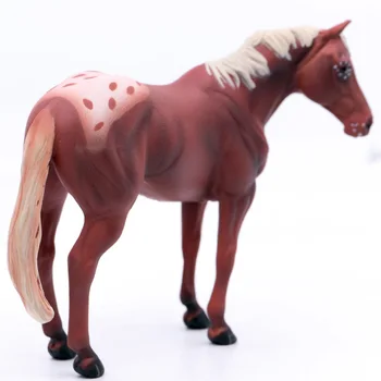 CollectA Cavalo País Farm Animal Castanha Appaloosa Garanhão Marrom Avermelhado de Simulação de Plástico de Brinquedo para Meninas #88436