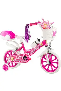 Cor-De-Rosa De 15 De Aro De Bicicleta De Crianças 4 - 5 - 6 - 7 Anos De Idade