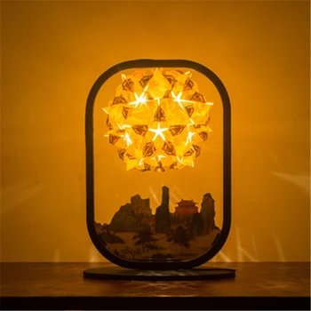 Criativo Papel de Escultura de Luz DIY Novo do USB da Noite de Luz Criativa Estudo de Mini luminária de Mesa Lampara De Noche Dormitorio