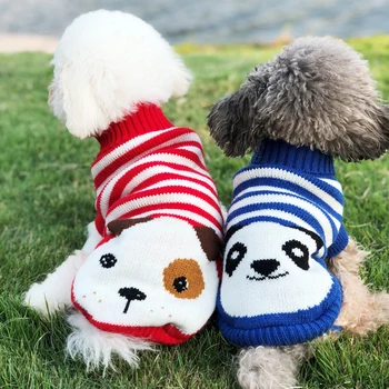 Cão de estimação Blusas de Inverno de Roupas Pet para Cães Pequenos Natal Quente Suéter Casaco de Roupa Gatos Roupas de desenho animado de Lã Macia Jaqueta