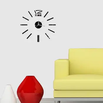 Design moderno Mini DIY Grande Relógio de Parede Autocolante Mudo Digital 3D de Parede Grande Relógio da Sala de estar, Home Office Decoração Presente de Natal