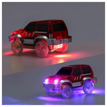 DIODO emissor de Luz do Veículo Pista de Corridas de Carro Brinquedo Não Incluem Bateria para Crianças