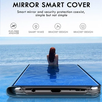 Espelho inteligente Virar Caso De Telefone Huawei P40 P20 P30 Lite Pro Y6 Y7 Y9 Primeiro-P Smart Z 2019 Mate 30 De Honra 20 10 8A 10i 9X Tampa