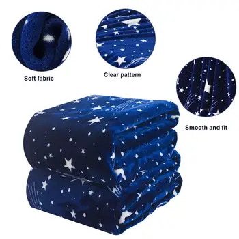 Estrelas brilhantes colcha cobertor 200x230cm de Alta Densidade Super Flanela Macia Manta para o sofá/Cama/Carro Portátil Xadrez