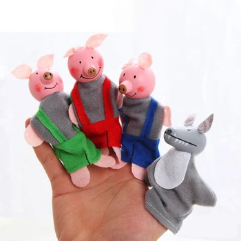 Fantoches de dedo de Bebê Mini Animais de ensino Mão dos desenhos animados de Animais de Pelúcia boneca de Fantoches teatro de Brinquedos de Pelúcia para Crianças Presentes