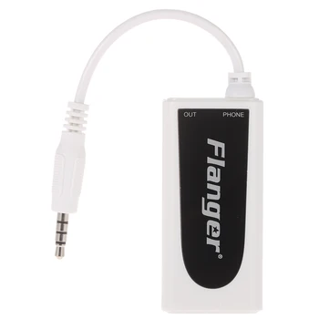 Flanger FC-21 Guitarra Conversor de Guitarra Eléctrica, Baixo Celular Tablet Adaptador Branco Compatível para Android Acessórios para Guitarra