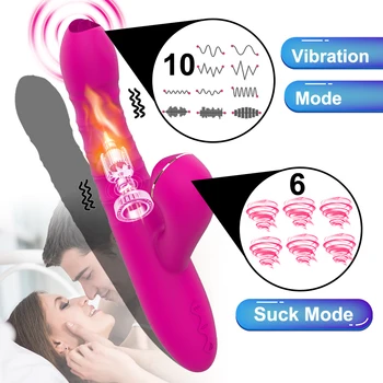 FLXUR Aquecimento Vibrador Vibrador para as Mulheres Chupando G Spot Língua Vibrador no Clitóris estimulação de Silicone Macio de Adultos Brinquedo do Sexo para mulher