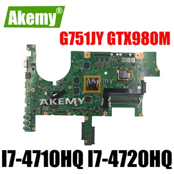 G751JY placa-Mãe Para Asus G751 G751J G751JY G751JT Laptop placa-mãe placa-mãe I7-4710HQ I7-4720HQ GTX980M 4GB