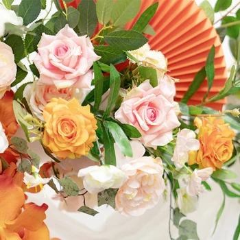 JAROWN Criativo Origami Flor de Seda Arco Floral Decoração do Casamento de Definir o Evento de Fundo de Palco Layout de Casamento Decorscion Hogar
