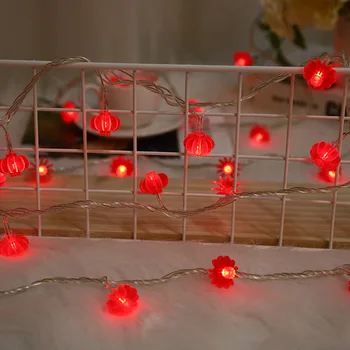 Lanterna De Fadas Luz De Estilo Chinês, Led Seqüência De Luzes Ao Ar Livre Holiday Garden Party Decoração Bateria Enfeite De Natal Guirlande