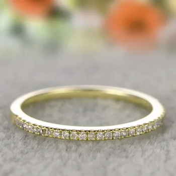 Luxo Micro Pave de Zircônia Cúbicos de Casamento/Anéis de Noivado para as Mulheres formam a Cor do Ouro de Rosa Marca o Anel de Cristal Boho Jóias