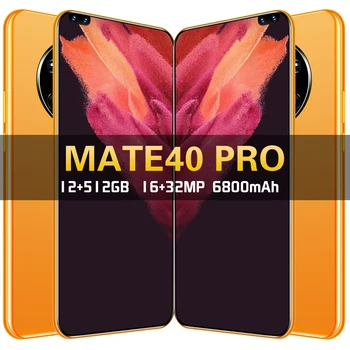Mate40 Pro+ HUAWE Versão Global Smartphone 7.3 Polegadas de Tela Cheia Deca Núcleo de 6000mAh 12 GB 512 GB 4G LTE 5G de Rede Telemóvel