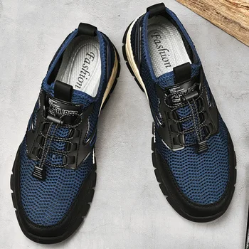 Men Casual Walking sneakers Light Respirável Summer Sandals Outdoor Vacation net Fabric Shoes