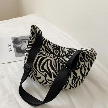 Menina de moda Bolsa de Lona Ombro Famale Senhora Mensageiro de Alta Qualidade Bolsas Sacos Saco Crossbody padrão Zebra Para as Mulheres