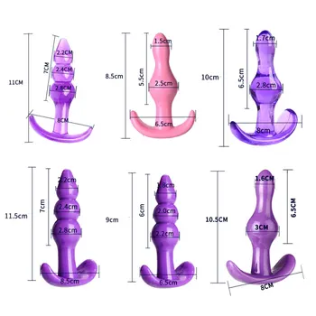 Mini Plug Anal em Silicone Esferas de Geléia de Brinquedos Pele uma Sensação de Vibrador de Adultos Brinquedos Sexuais para os Homens Plug anal Sexo de Produtos de Brinquedos Sexuais para as Mulheres