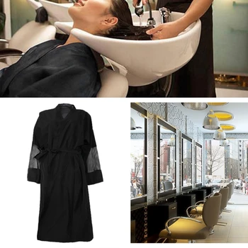 Moda Barbeiro Quimono Vestido de Túnica da corte de cabelo, Salão Avental Impermeável, Anti-estático
