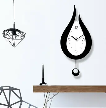 Moderno Branco Gotas De Água Diy Relógio De Design Criativo De Quartzo Adesivos De Parede Relógio Acyrlic De Parede Relógio De Pêndulo Casa, Decoração De Sala De Estar