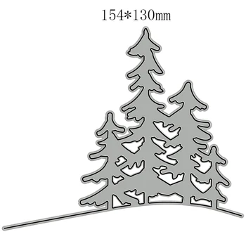 Natal novo Alpine Árvores da Montanha 2020 Corte de Metal Morre para DIY Scrapbooking Decoração e Fazer do Cartão em Relevo Ofício Nº Selos